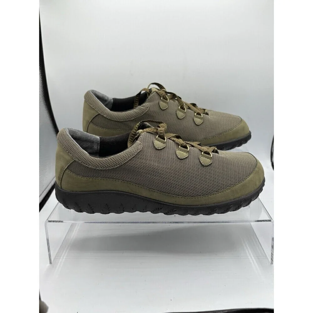 Drew Shine Barefoot Freedom Oxford Sneaker Women's 12WW Olive Lace Up Comfort